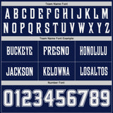 Custom Navy White-Gray Authentic Fluid Scratch Waves Football Jersey