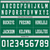Custom Kelly Green-White Authentic Fluid Scratch Waves Football Jersey