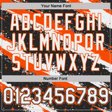 Custom Black White-Orange Brush Stroke Splatter Starburst Performance T-Shirt