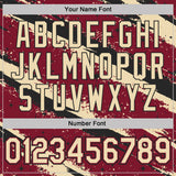 Custom Crimson Cream-Black Brush Stroke Splatter Starburst Performance T-Shirt