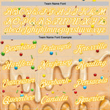 Custom Cream-Gold Ice Cream Waffle Foodie Dessert Performance T-Shirt