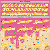 Custom Pink Cream-Gold Ice Cream Waffle Foodie Dessert Performance T-Shirt