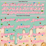 Custom Ice Blue Cream-Pink Ice Cream Waffle Foodie Dessert Performance T-Shirt