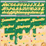 Custom Kelly Green Cream-Gold Ice Cream Waffle Foodie Dessert Performance T-Shirt