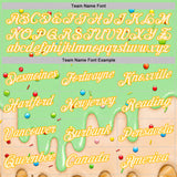 Custom Pea Green Cream-Gold Ice Cream Waffle Foodie Dessert Performance T-Shirt