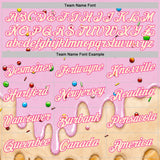 Custom Light Pink Cream-Pink Ice Cream Waffle Foodie Dessert Performance T-Shirt