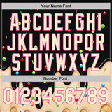 Custom Black Cream-Pink Ice Cream Waffle Foodie Dessert Performance T-Shirt
