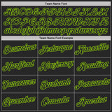 Custom Black Yellow-Neon Green Brush Stroke Splatter Performance T-Shirt