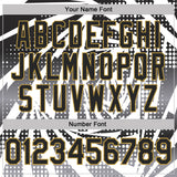 Custom White Black Gray-Old Gold Lightning Gradient Dot Performance T-Shirt