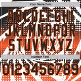 Custom White Black-Orange Lightning Gradient Dot Performance T-Shirt
