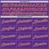 Custom Red Purple-Cream Geometric V-Lines Color Block Performance T-Shirt