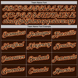 Custom Orange Brown-Cream Geometric V-Lines Color Block Performance T-Shirt