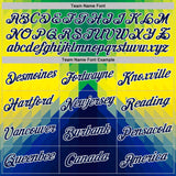 Custom Green Navy Blue-White Geometric Gradient Digital Mosaic Performance T-Shirt