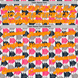 Custom White Gold Gray Pink-Orange Geometric Digital Mosaic Performance T-Shirt