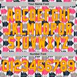 Custom White Gold Gray Pink-Orange Geometric Digital Mosaic Performance T-Shirt