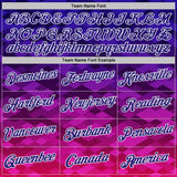 Custom Purple Dark Purple Pink-White Geometric Gradient Digital Mosaic Performance T-Shirt
