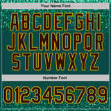 Custom Green Brown-Gold Geometric Digital Mosaic Performance T-Shirt