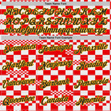 Custom White Black Red-Gold Geometric Digital Mosaic Performance T-Shirt
