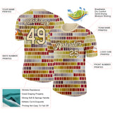 Custom Cream Green-Black Geometric Digital Mosaic Performance T-Shirt