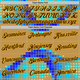 Custom Old Gold Brown Green Blue-Gold Geometric Digital Mosaic Performance T-Shirt