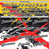 Custom Black Yellow Red-White Grunge Paint Splatter Performance T-Shirt