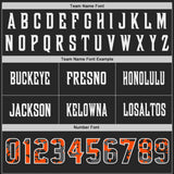 Custom Black Camo White-Orange Authentic Digital Camouflage Panel Football Jersey