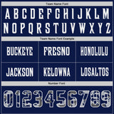 Custom Navy Camo White-Gray Authentic Digital Camouflage Panel Football Jersey