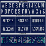 Custom Navy Camo Gray-Teal Authentic Digital Camouflage Panel Football Jersey