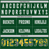 Custom Green Camo White-Gold Authentic Digital Camouflage Panel Football Jersey