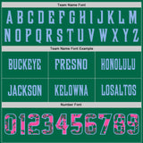 Custom Kelly Green Camo Light Blue-Pink Authentic Digital Camouflage Panel Football Jersey