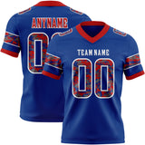 Custom Royal Camo White-Red Authentic Digital Camouflage Panel Football Jersey