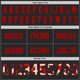 Custom Black Camo-Red Authentic Digital Camouflage Panel Football Jersey