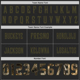 Custom Black Camo Olive-City Cream Authentic Digital Camouflage Panel Football Jersey