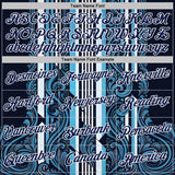 Custom Navy Sky Blue-White Argentina Stripe Performance T-Shirt