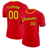 Custom Red Yellow-Black Belgium Flame Performance T-Shirt
