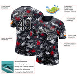 Custom Black-White Canada Maple Leaf Performance T-Shirt