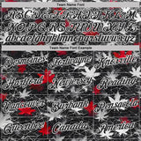 Custom Black-White Canada Maple Leaf Performance T-Shirt
