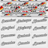 Custom White-Black Germany Pixel Chevron Performance T-Shirt