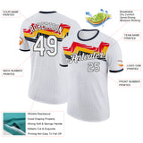 Custom White-Black Germany Chevron Zigzag Performance T-Shirt