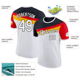 Custom White Red Yellow-Black Germany Flag Performance T-Shirt
