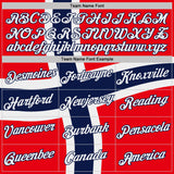 Custom Red White-Navy Norway Flag Performance T-Shirt