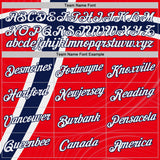 Custom Red White-Navy Norway Flag Performance T-Shirt