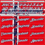 Custom Red White-Navy Norway Flag Performance T-Shirt