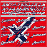 Custom Red White-Navy Norway Flag Performance T-Shirt