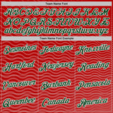 Custom Red Green-White Portugal Wave Performance T-Shirt
