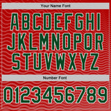 Custom Red Green-White Portugal Wave Performance T-Shirt