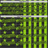Custom Black-Neon Green USA Flag Patriotic Split Stars and Stripes Authentic Baseball Jersey
