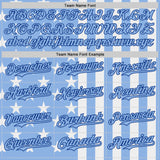 Custom Light Blue White-Royal USA Flag Patriotic Split Stars and Stripes Authentic Baseball Jersey