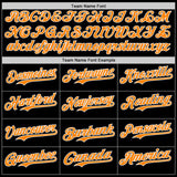 Custom Black Bay Orange-White Route 66 Americana Road Trip Authentic Baseball Jersey