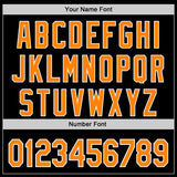 Custom Black Bay Orange-White Route 66 Americana Road Trip Authentic Baseball Jersey